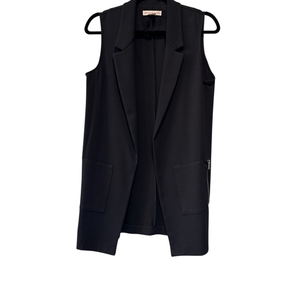Black Blazer Vest.  Lapel Collar & Tailored Shape PEYTON JENSEN.  S. Evereve